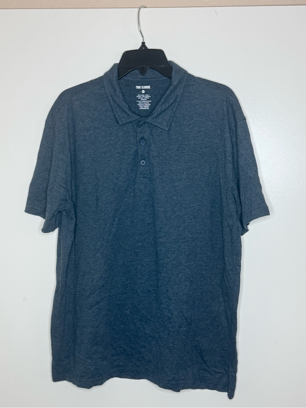 Men's Dark Heather Navy Polo — Comfortable Everyday Short-Sleeve